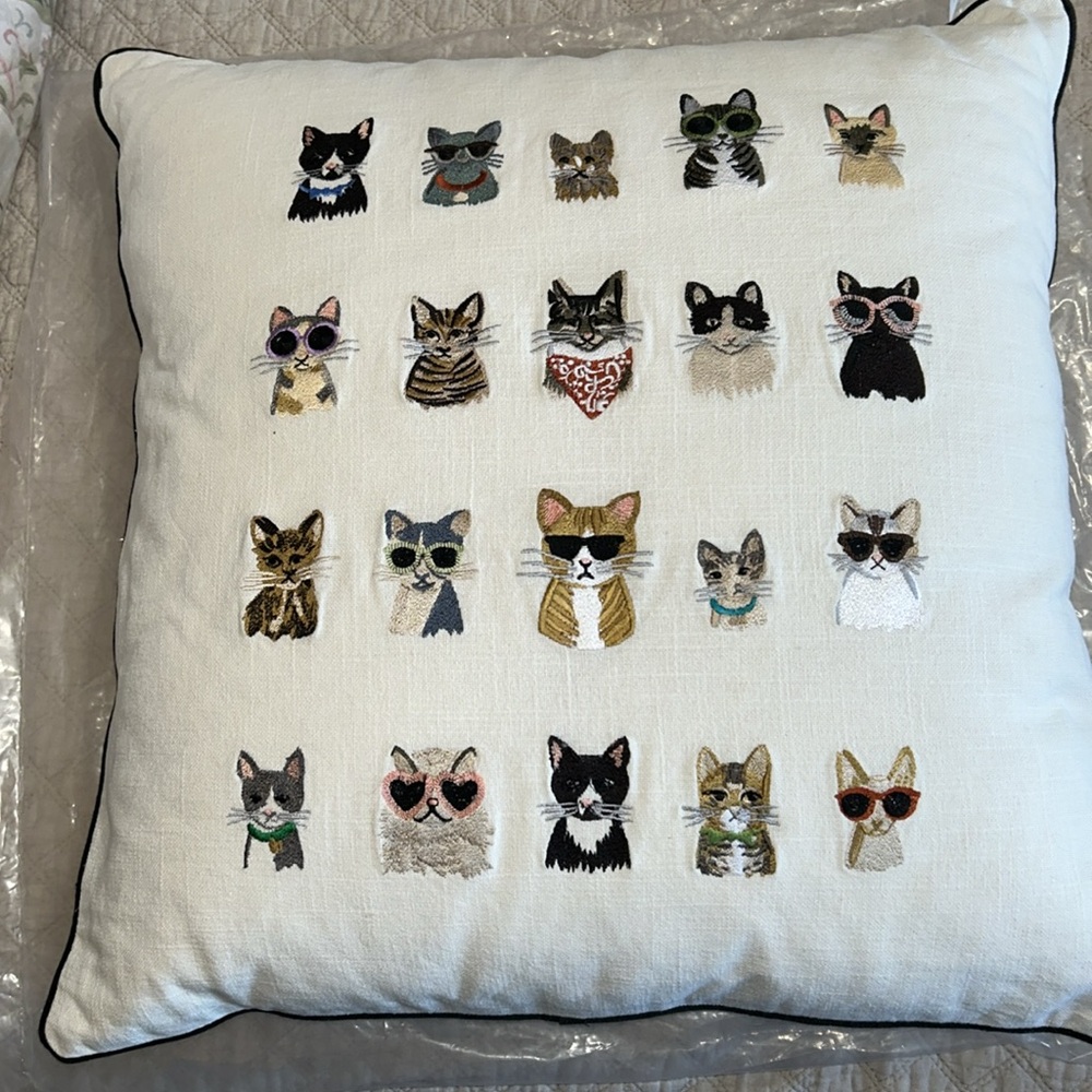 🎁 Rifle Paper Company Cool Cars embroidered pillow cover + insert